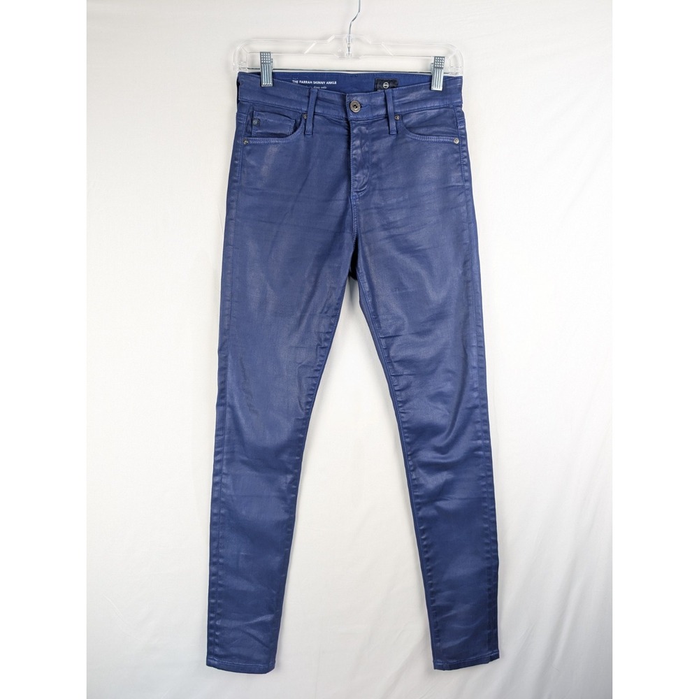 AG Adriano Goldschmied Jeans Womens 25R Blue‎ Farrah Skinny Ankle Waxed Denim